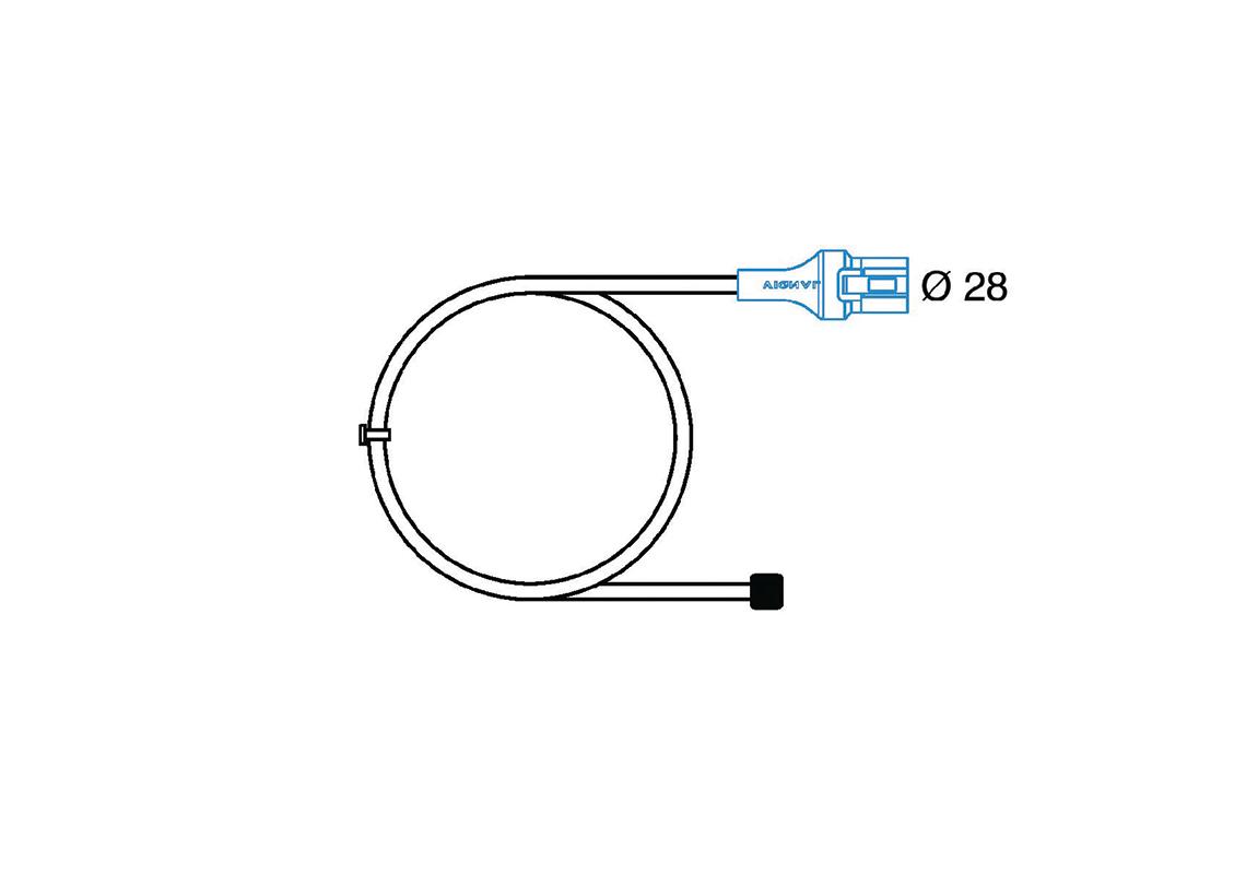 Optional flat cable with 2- pin connector to
plug-in LC8 rear lamp 16 m